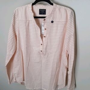NWT Abercrombie pop over shirt.